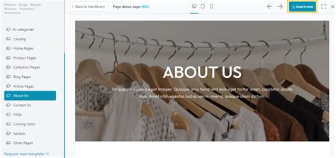 About Us Page Template Shopify