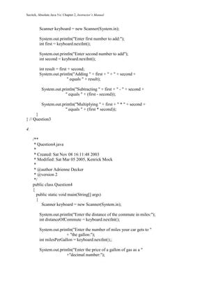 Absolute Java 5th Solution Manual Torrent