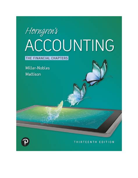 Accounting Horngren 3th Edition Solution Manual