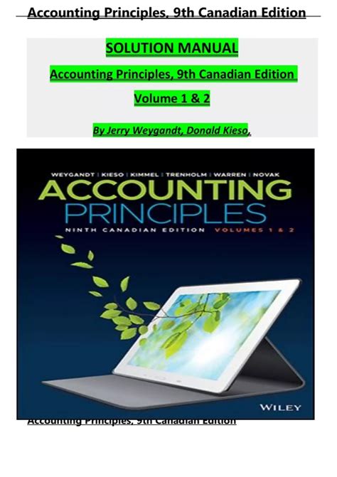 Accounting Principles 9th Edition Solution Manual Free