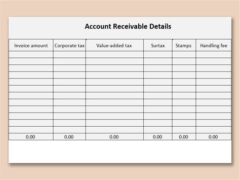 Accounts Receivable Template Excel Free Download