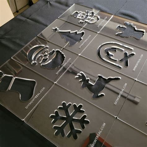 Acrylic Router Templates Christmas