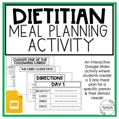 Activity Dietitian Career Exploration