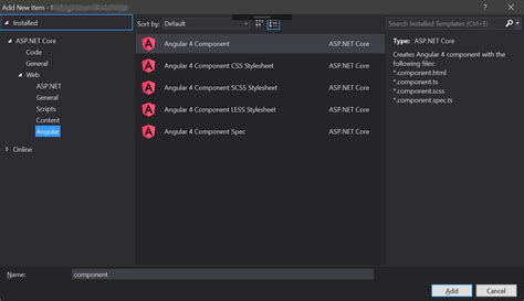Add Angular Template To Visual Studio 2015