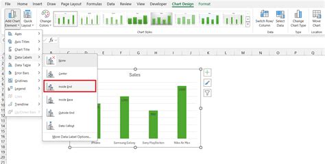 Add The Data Labels Chart Element