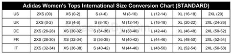 Adidas Dress Size Chart