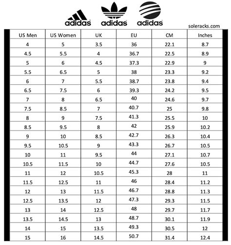Adidas Sixe Chart