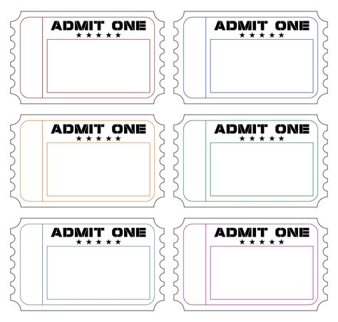 Admit Ticket Template