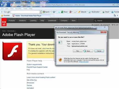 Adobe Flash Player Manual Install Firefox