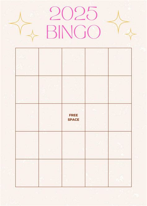 Aesthetic Bingo Template