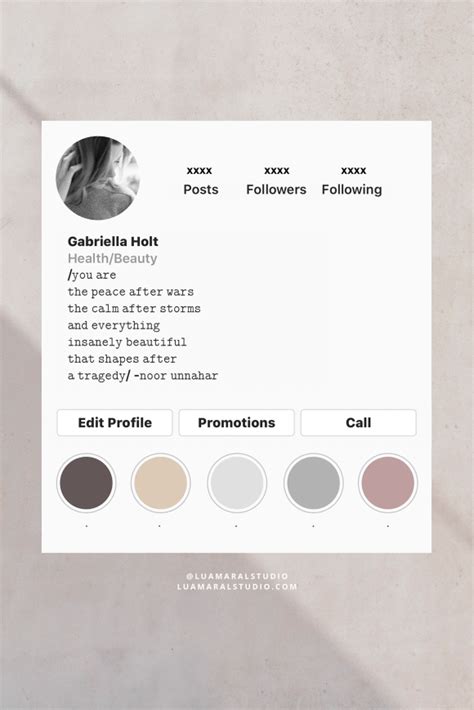 Aesthetic Bio Template