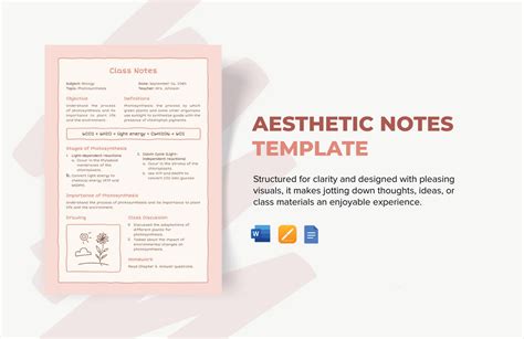 Aesthetic Notes Template Free Download