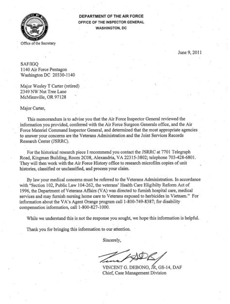 Af Memorandum Template