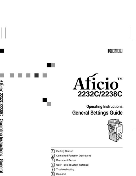 Aficio 2232c Aficio 2238c Service Manual