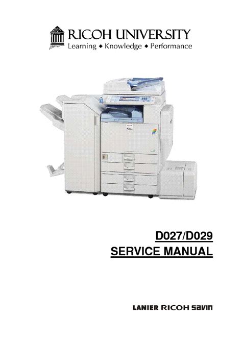 Aficio Mp 4000 Aficio Mp 5000 Series Service Manual