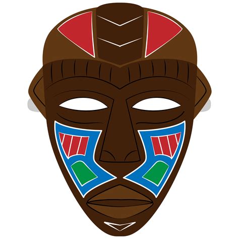 African Tribal Mask Template
