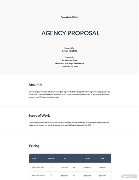 Agency Proposal Template