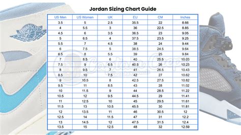 Air Jordan 4 Size Chart
