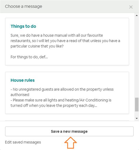 Airbnb Guest Message Template