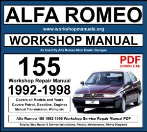 Alfa Romeo 155 1992 1998 Workshop Service Manual Pdf