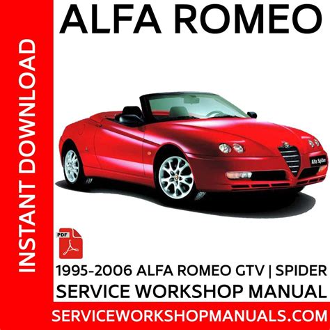 Alfa Romeo Gtv Spider 916 Workshop Service Repair Manual 1995 2006