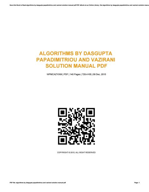 Algorithms Dasgupta Papadimitriou Vazirani Solution Manual