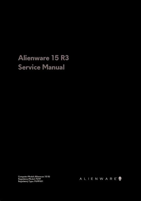 Alienware Notebook Laptop Service Manual