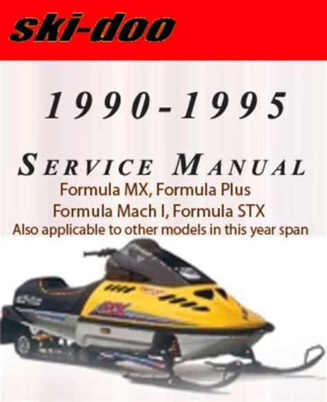 All Ski Doo Service Repair Manual 1990 1991 1992 1993 1994 1995 Formula Snowmobile