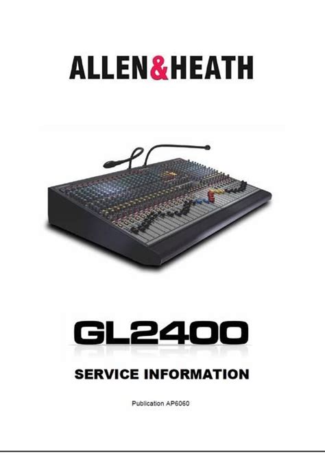 Allen Heath Gl 2400 Console Original Service Manual