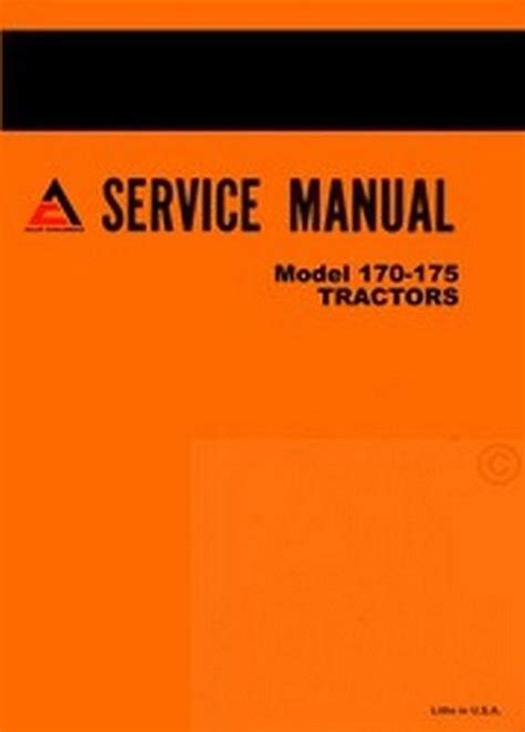 Allis Chalmers 170 175 Repair Service Manual