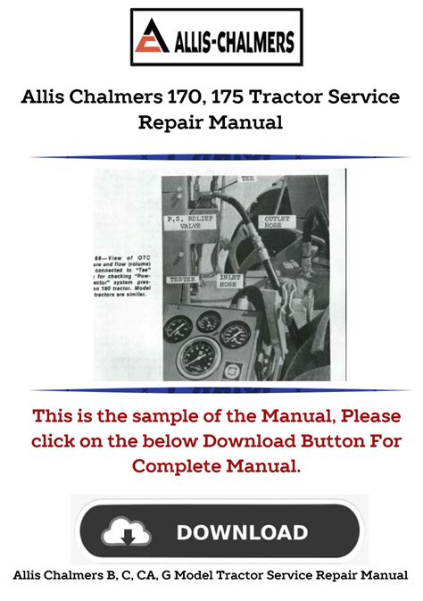 Allis Chalmers 170 175 Tractor Shop Service Repair Manual Searchable Download