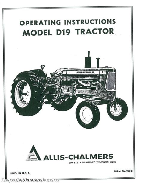 Allis Chalmers D 19 Operators Manual