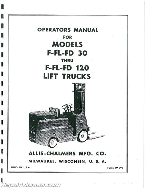 Allis Chalmers Forklift Service Manual