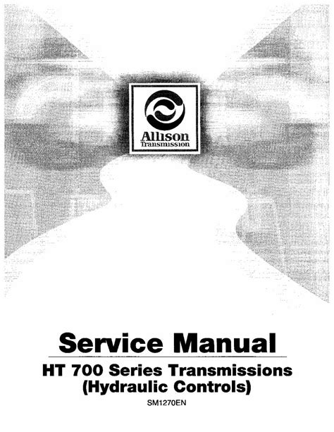 Allison Ht750 Preventive Maintenance Service Manual