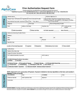 Alpha Care Medical Group Authorization Form