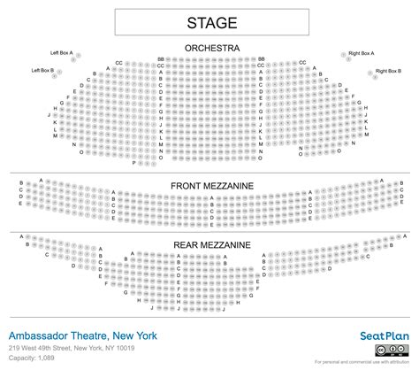 Ambassador Theater Nyc Seating Chart
