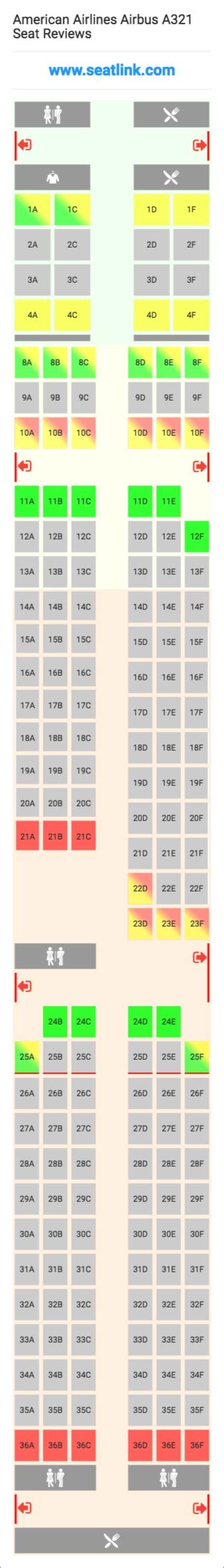 American Airbus A321 Seating Chart