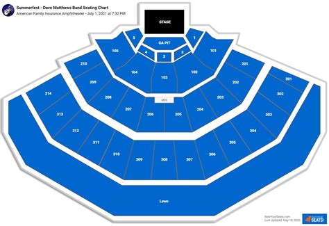 American Amphitheater Seating Chart
