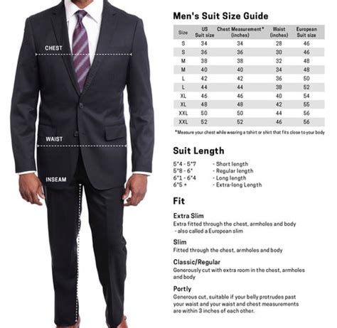 American Suit Size Chart