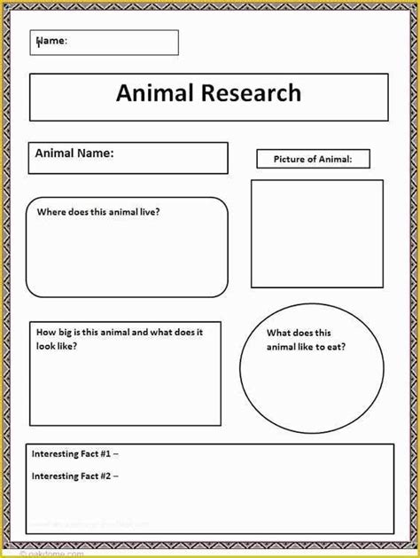Animal Research Report Template