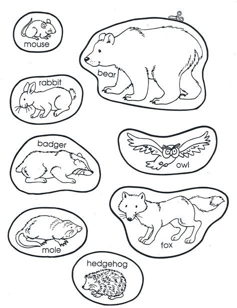 Animals From The Mitten Printables