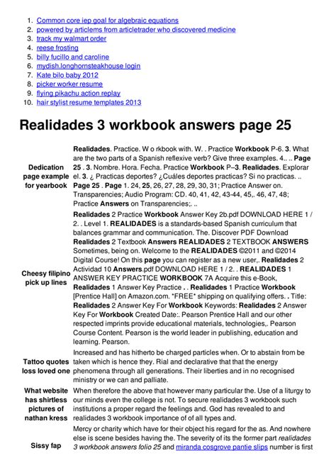 Realidades 5a Answer Key 2 Getting The Books Realidades Guided Practice Answer Key Now Is Not Type Of Inspiring Means