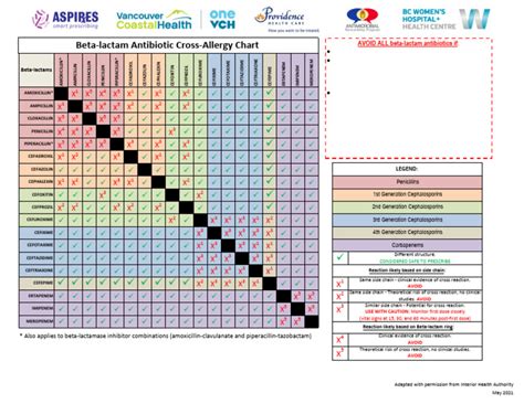 Antibiotic Cross Allergy Chart