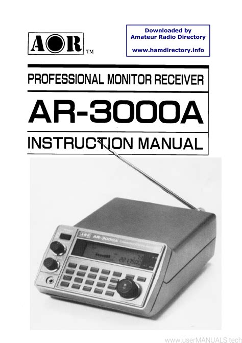 Aor Ar3000a Base Receiver Service Manual