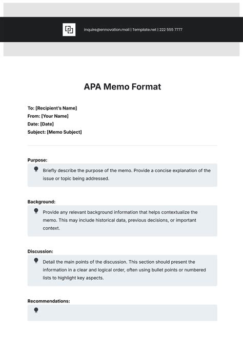 Apa Style Memo Template