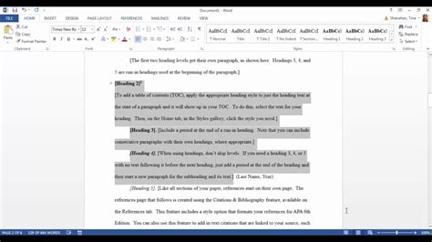 Apa Style Microsoft Word Template
