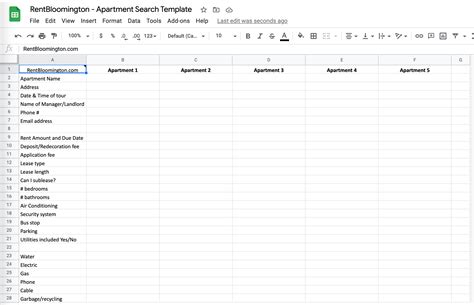 Apartment Search Template