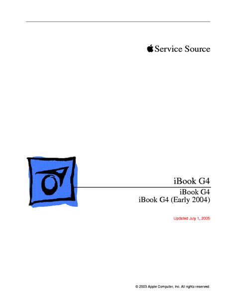 Apple Ibook G4 Service Repair Manual 2004 2005 180 Pages In Pdf