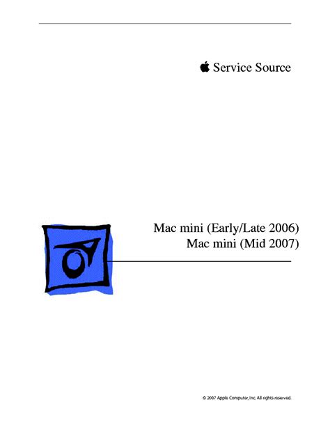 Apple Mac Mini April 2006 Service Repair Manual