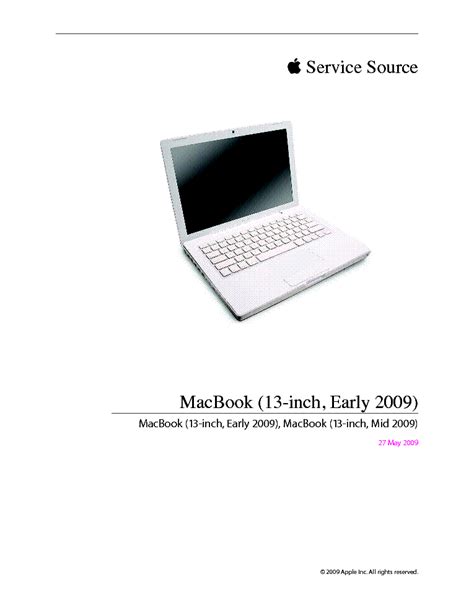 Apple Macbook 13inch 2009 Service Repair Manual